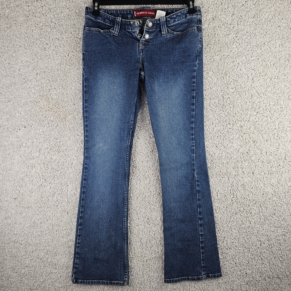 Vintage Y2K Levis Too Superlow 520 Jeans Sz 7 30x31 Bootcut Button Fly 2002